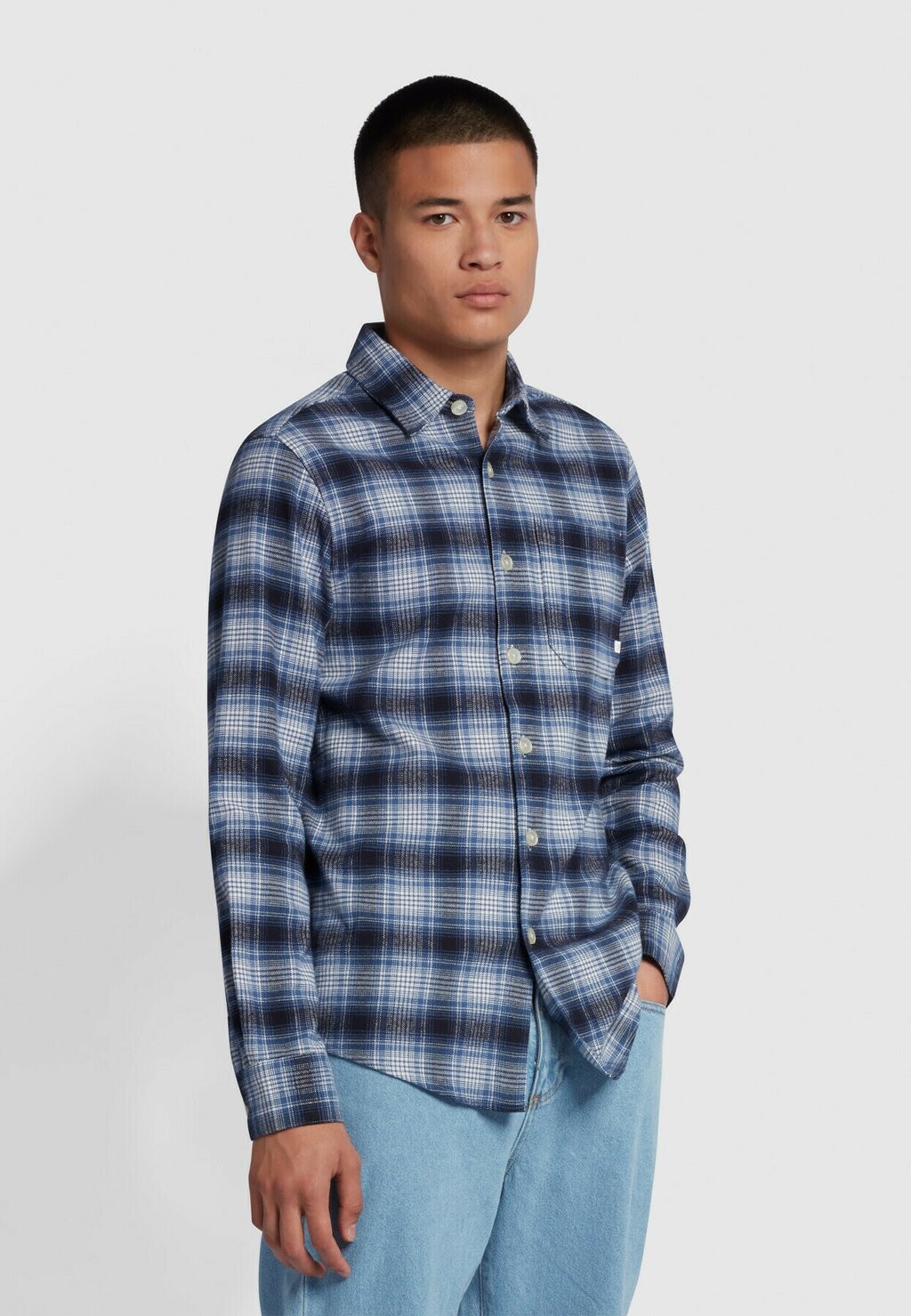 

Рубашка CALABRIA CHECK Farah, цвет steel blue