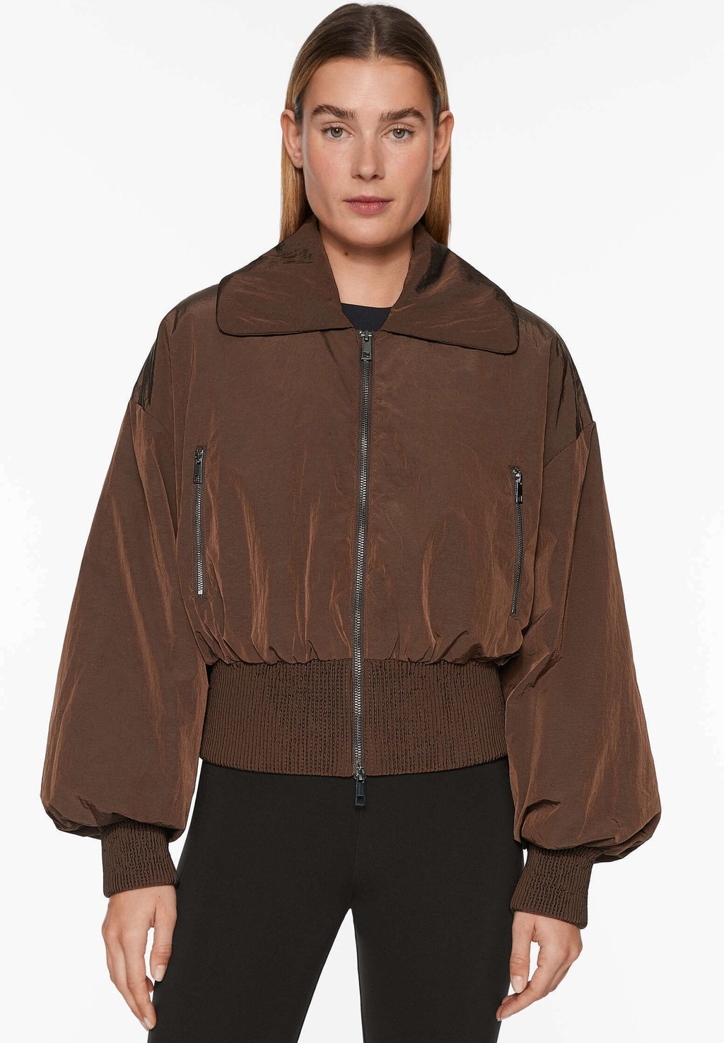 Куртка зимняя WATER-REPELLENT FELLEX AEROGEL OYSHO, цвет brown парка oysho fellex aerogel 2 in 1 черный