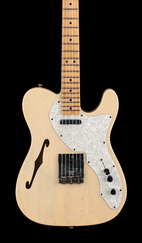 Электрогитара Fender Custom Shop 1968 Telecaster Thinline Journeyman Relic - Aged Vintage Blonde #65589 fender custom shop 50 s thinline relic pink paisley