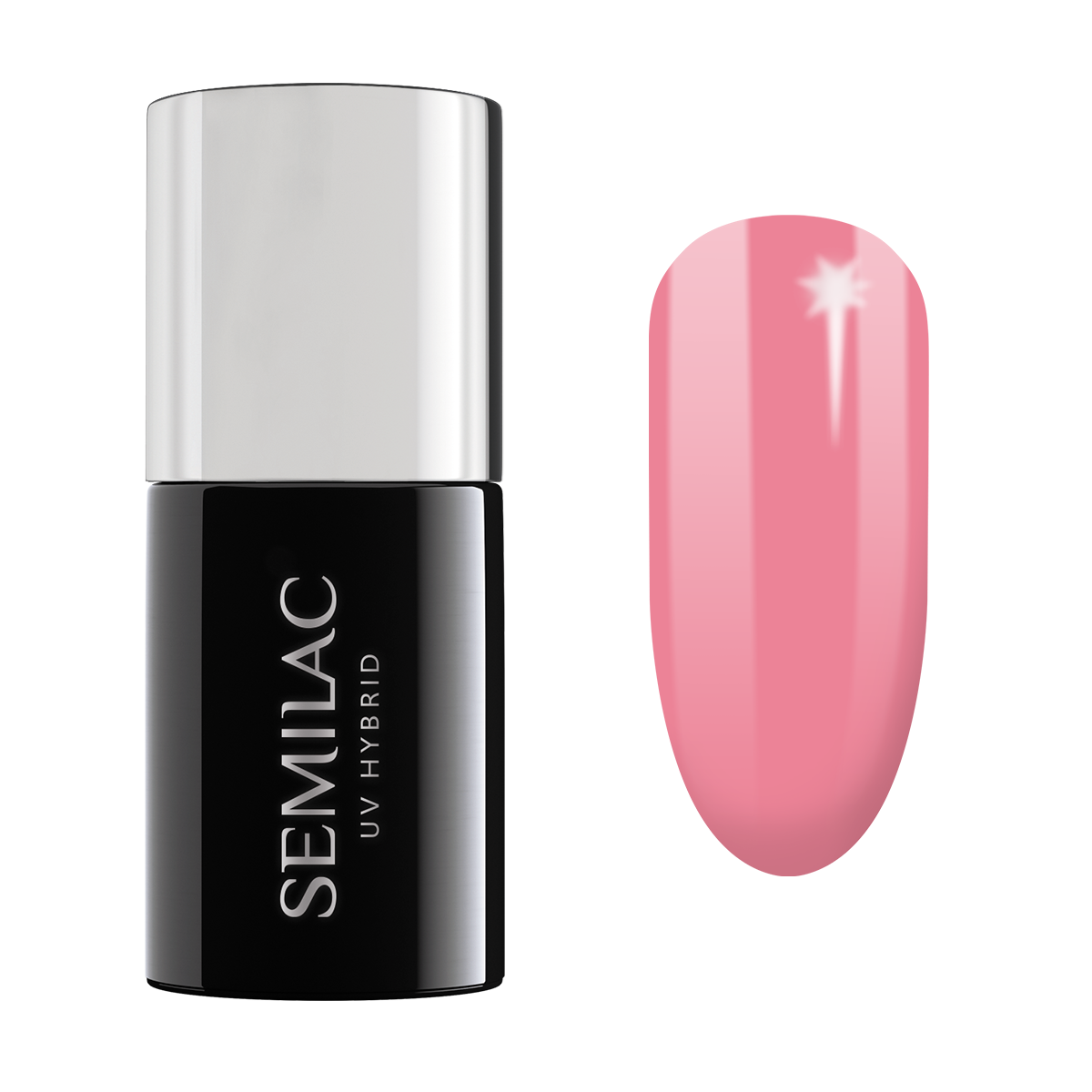 Гибридный лак для ногтей 813 пастельно-розовый Semilac Extend 5In1, 5 мл
