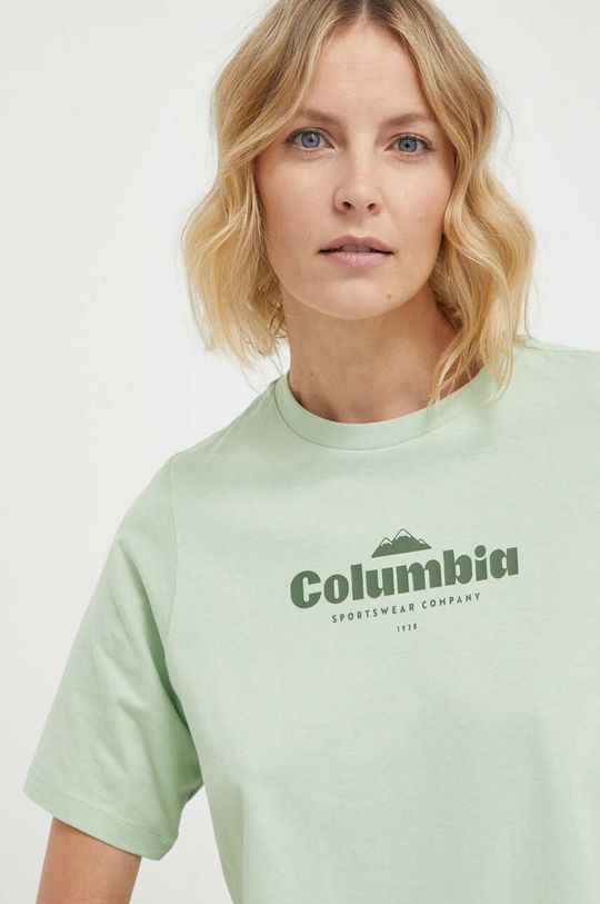 Хлопковая футболка North Cascades Columbia, зеленый