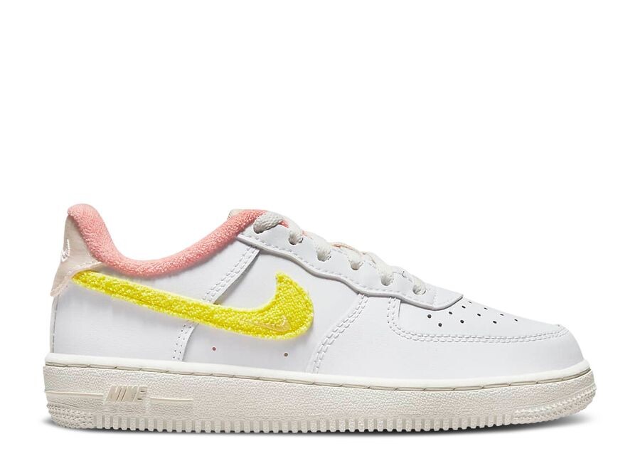 

Кроссовки Nike Force 1 LV8 PS, цвет White Yellow Strike