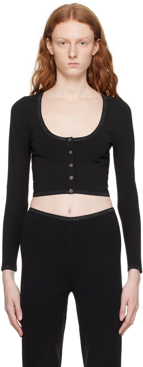 

Alexander Wang Черный кардиган с кристаллами
