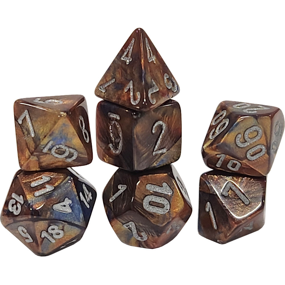 

Аксессуары Chessex Chessex Mini Dice Set: Lustrous - Gold w/ Silver (7)