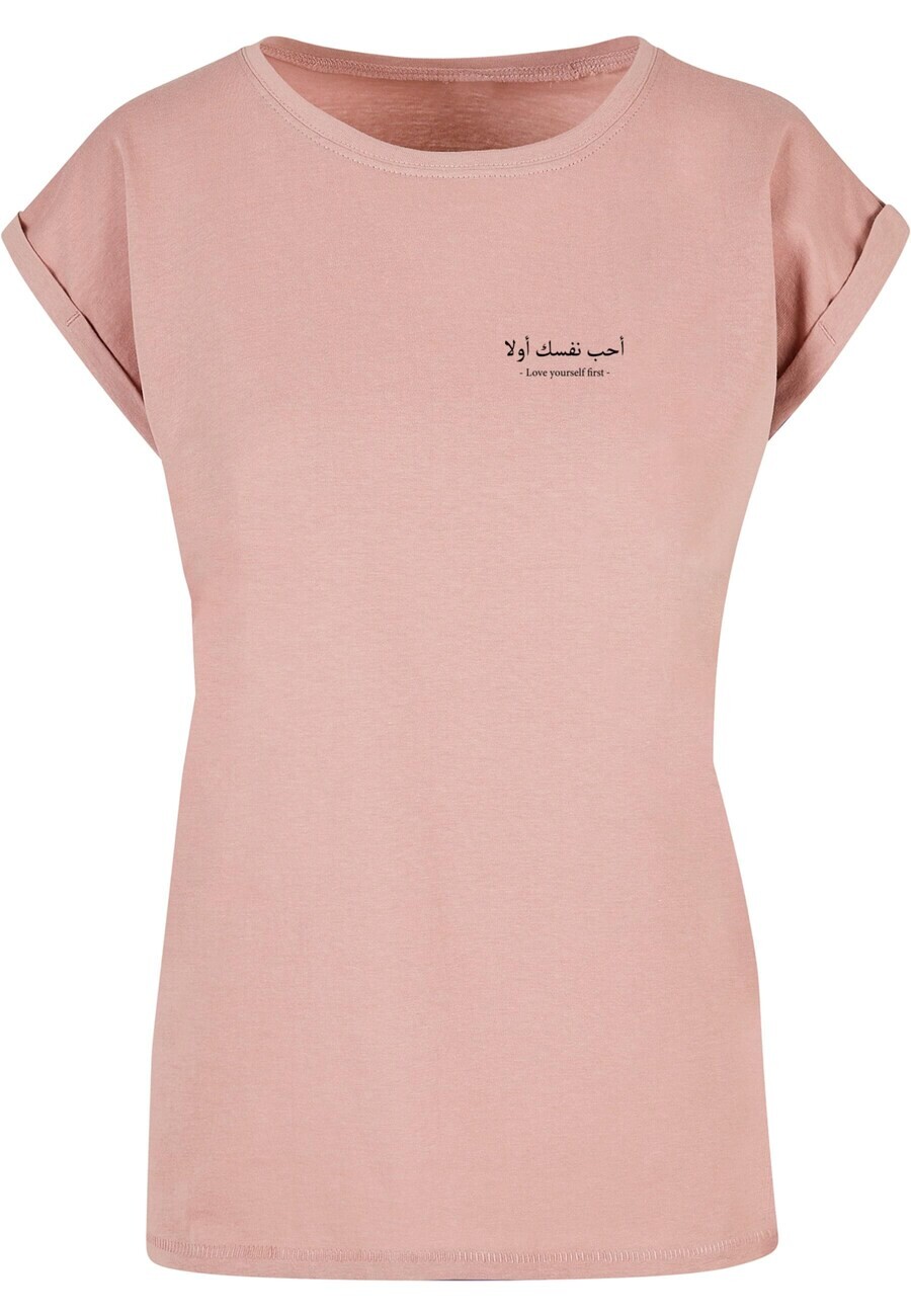

Футболка Merchcode LADIES LOVE YOURSELF FIRST, темно-розовый