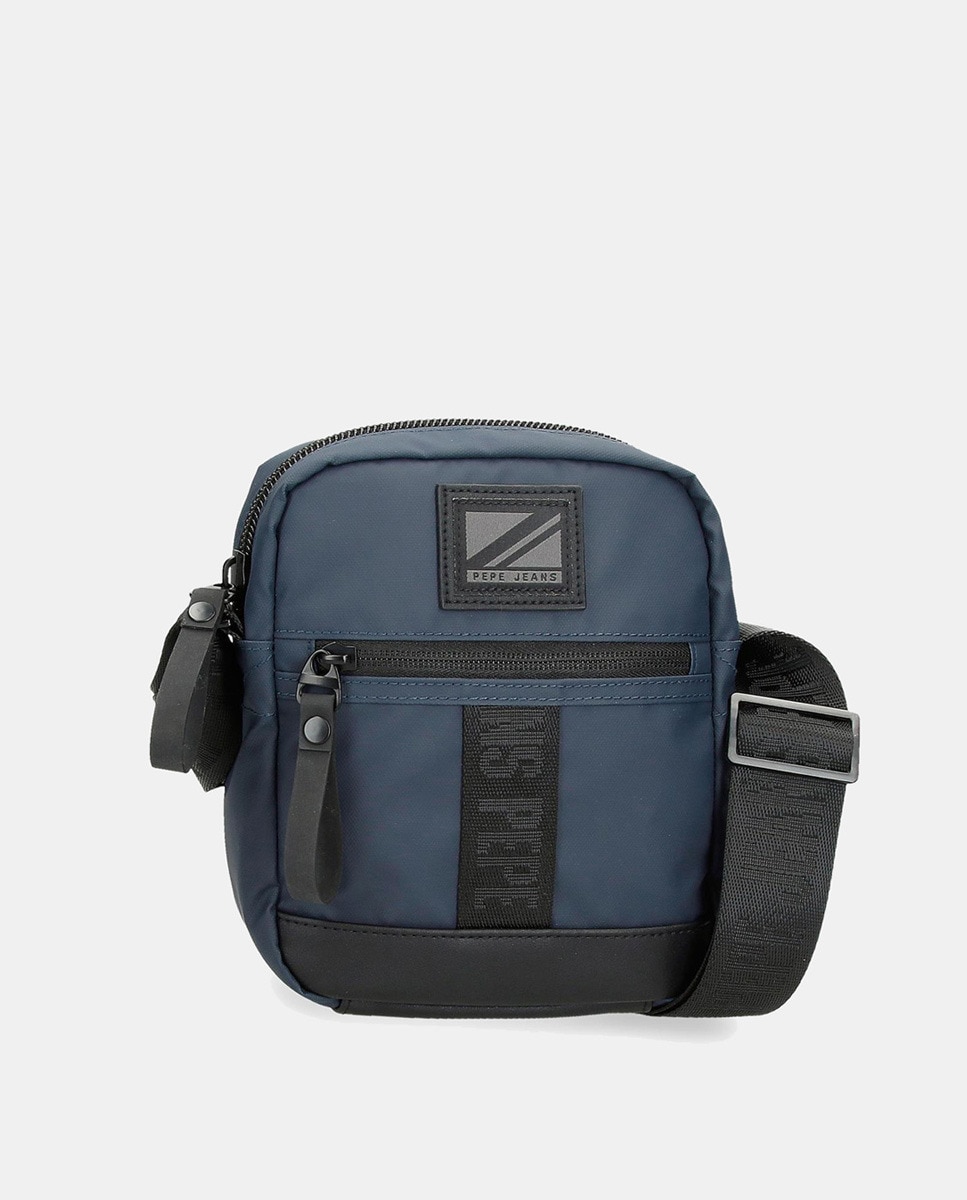 Миниатюрная сумка через плечо темно-синего цвета на молнии. Pepe Jeans, темно-синий миниатюрная черная сумка через плечо на молнии pepe jeans черный