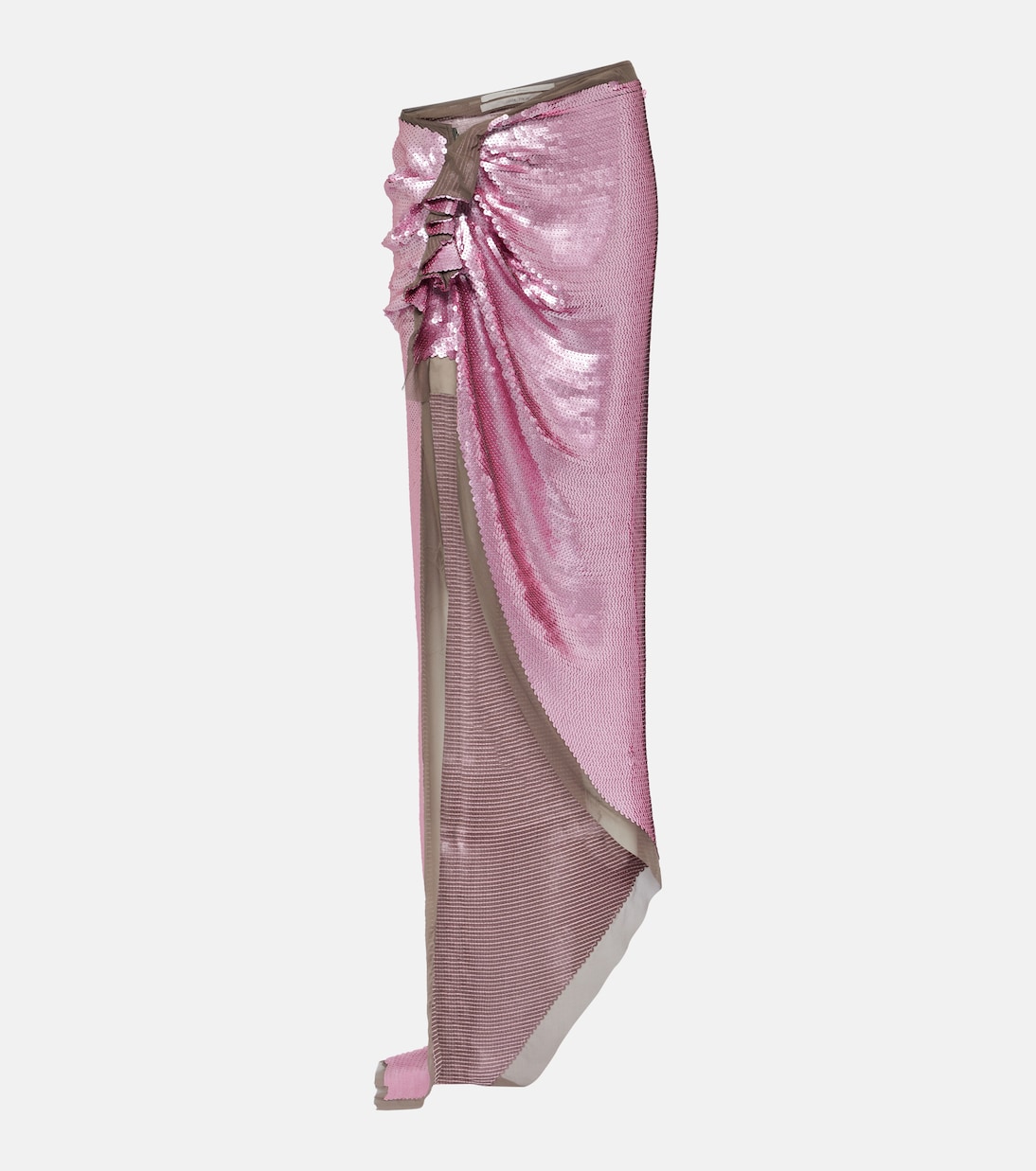 Юбка макси edfu с декором Rick Owens, розовый
