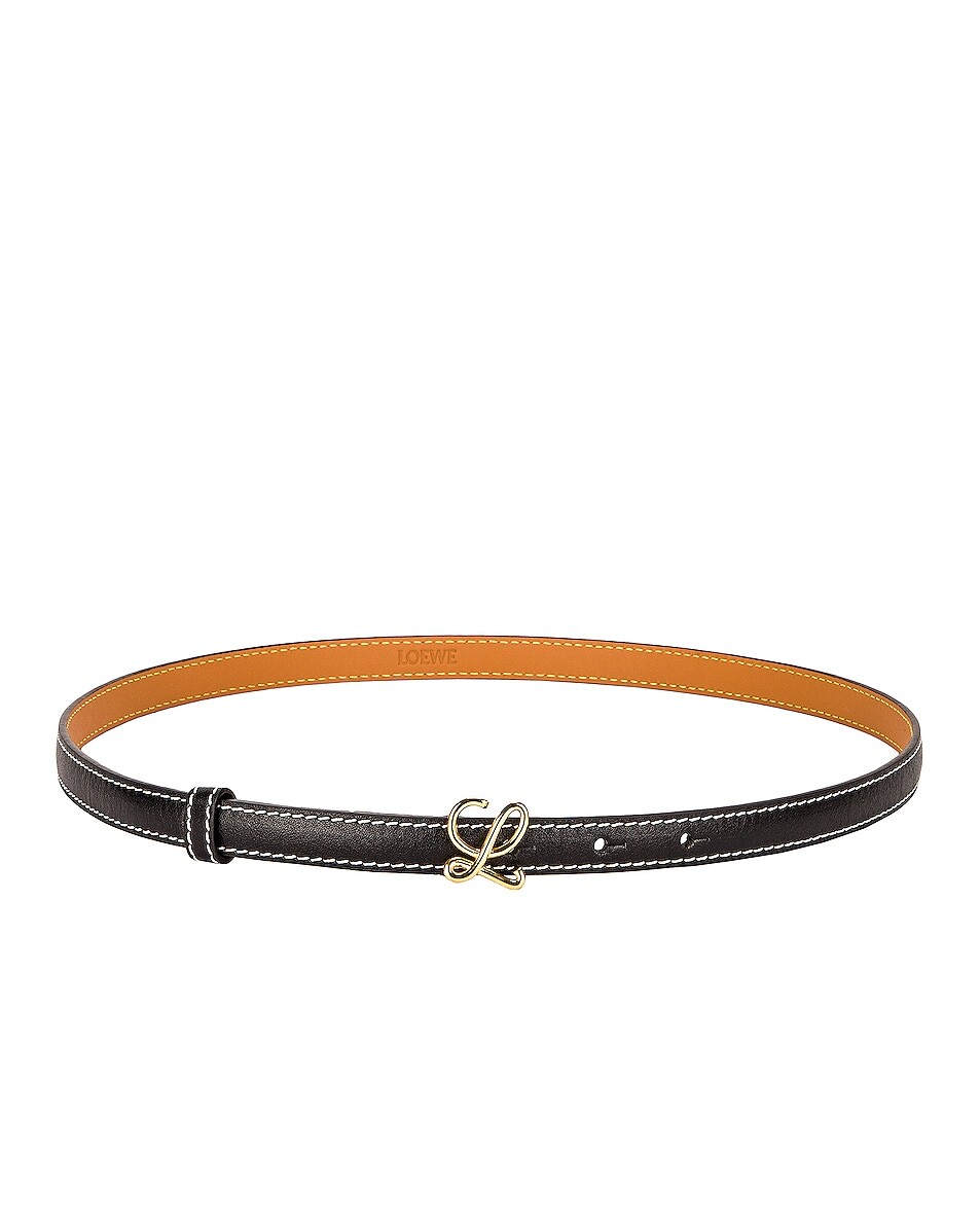Ремень Loewe L Buckle, цвет Black & Gold