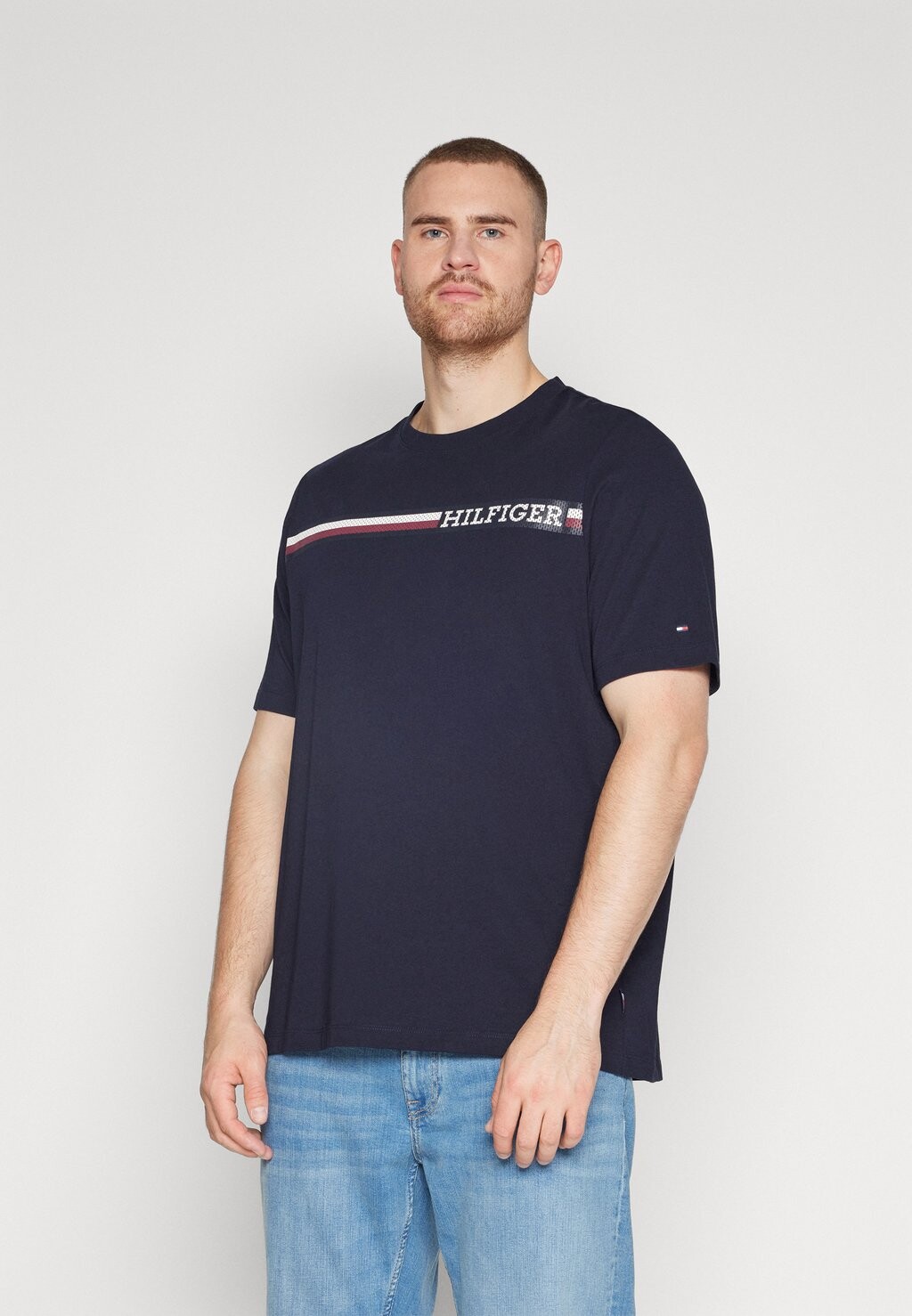 

Футболка с принтом ФУТБОЛКА MONOTYPE CHEST STRIPE Tommy Hilfiger, небо пустыни