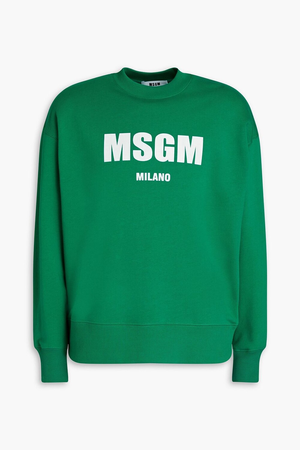 

Толстовка из французской хлопковой махры с принтом MSGM, зеленый