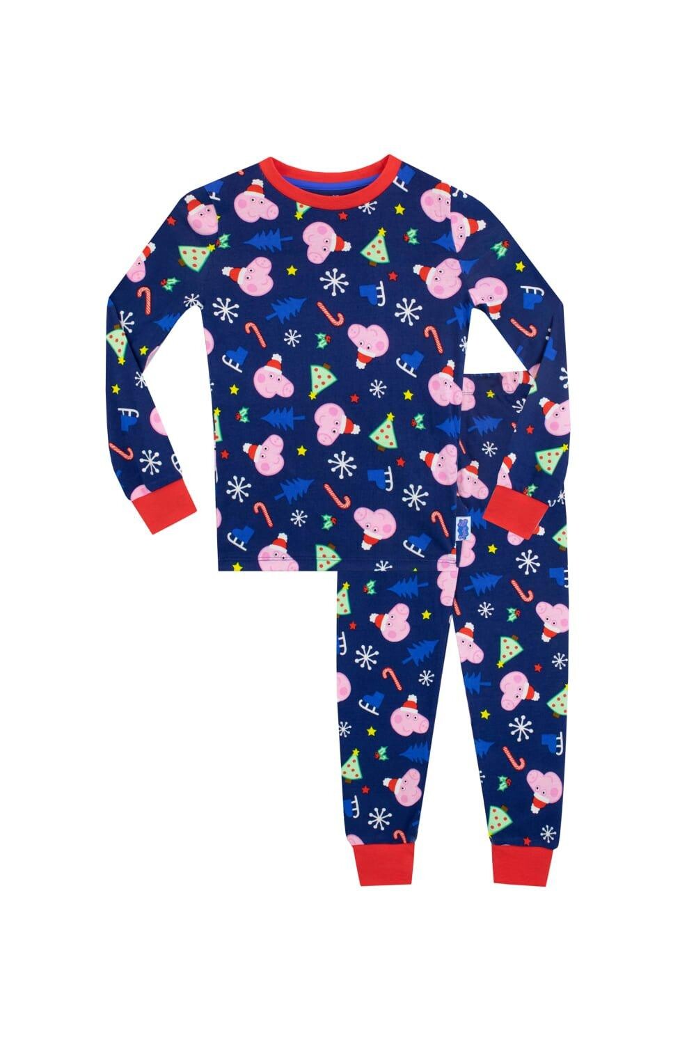 

Рождественская плотная пижама Джордж Свин Peppa Pig, синий