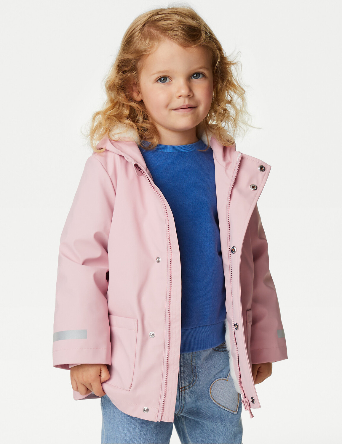

Рыбацкое пальто Stormwear с капюшоном (2–8 лет) Marks & Spencer, розовый