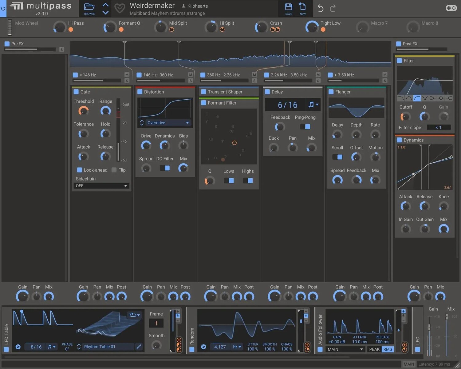 

Kilohearts Multipass Многополосный модульный плагин хоста Snapin
