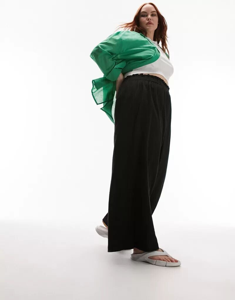 

Черные пляжные брюки Topshop Curve