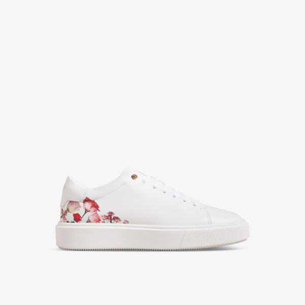 

Кожаные низкие кеды Lorny на платформе с цветочным принтом Ted Baker, белый