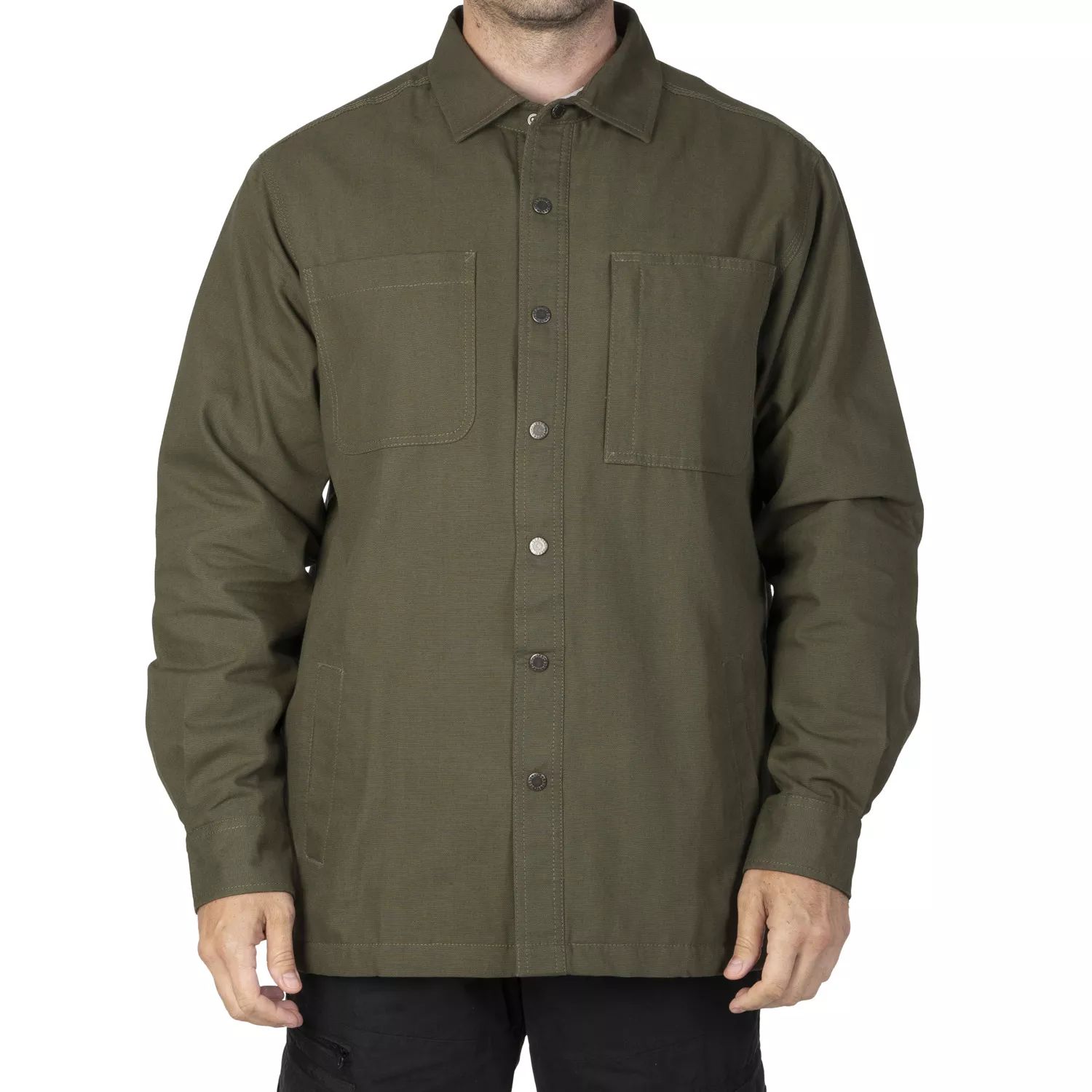 Мужская куртка-рубашка из парусины на флисовой подкладке Sonoma Goods For Life, зеленый