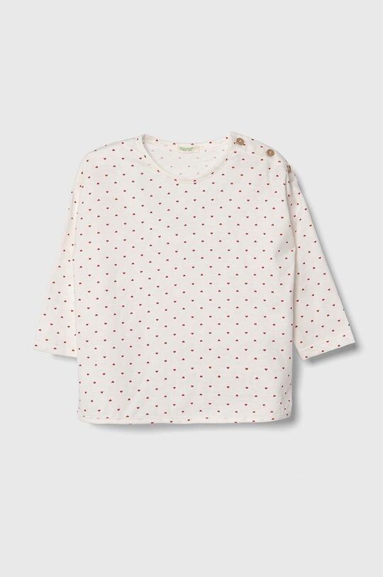 

Лонгслив из хлопка noenati United Colors of Benetton, белый