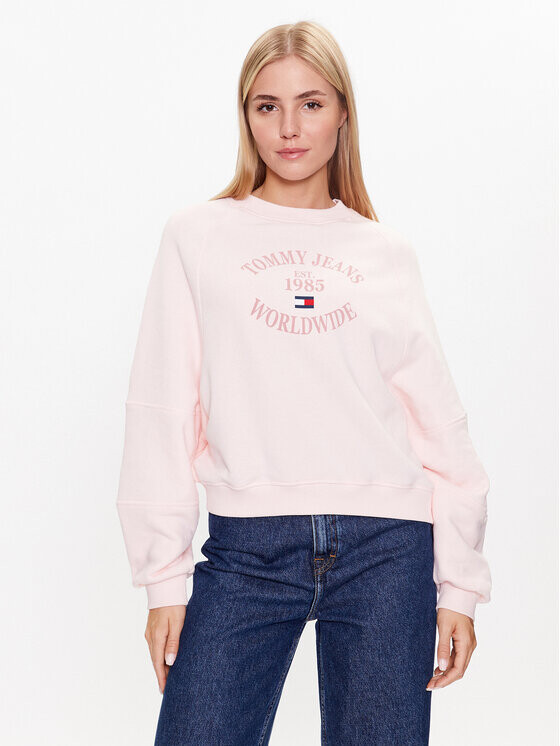 

Толстовка свободного кроя Tommy Jeans, розовый