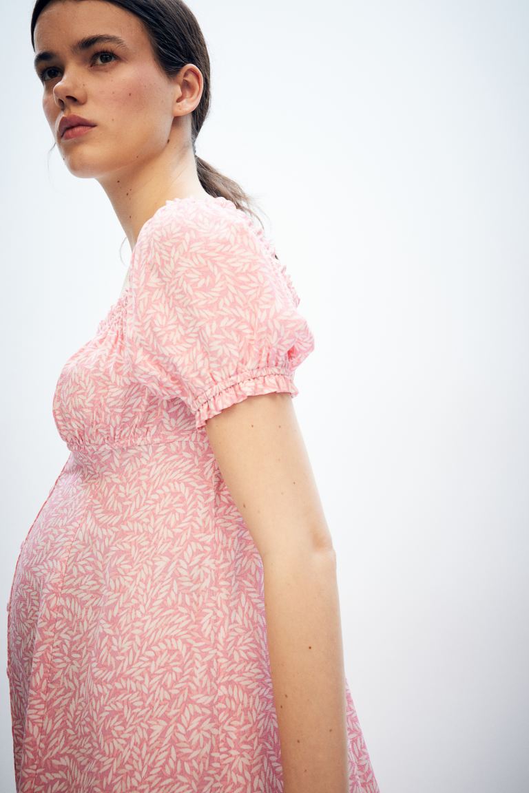 Платье для мамы с открытыми плечами H&M, розовый
