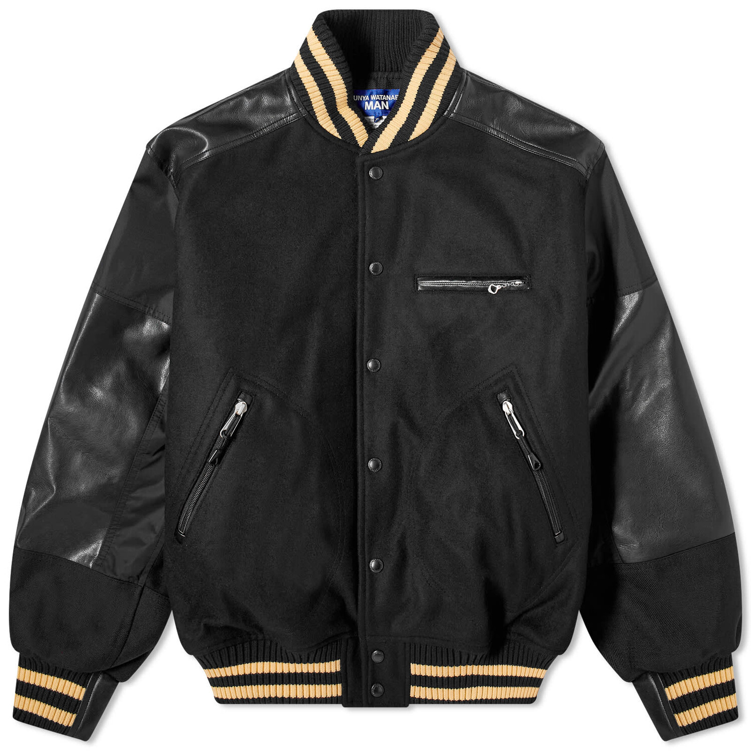 

Куртка Junya Watanabe Man Wool & Nylon Varsity, черный