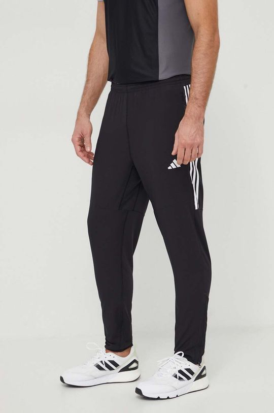 Приобретите беговые брюки Run adidas Performance, черный беговые брюки adidas карманы размер m int черный