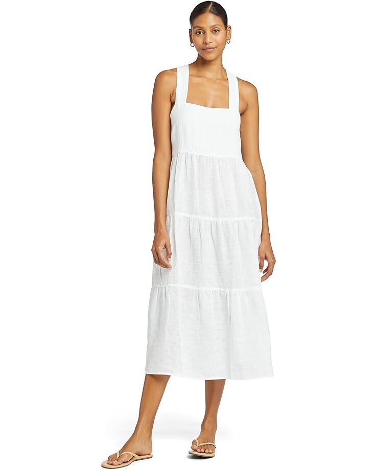 

Платье Vitamin A Canyon Linen Midi, белый