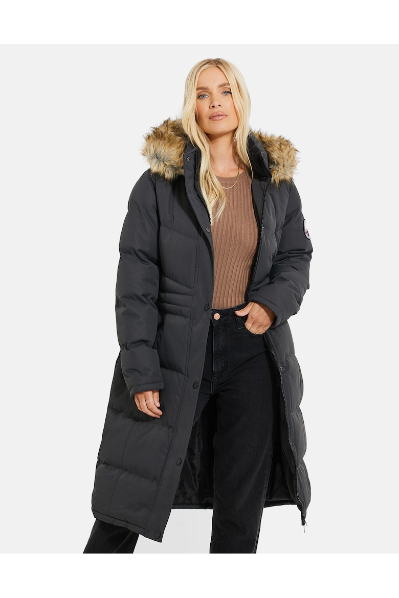 Зимняя утепленная куртка Арни 5983 с эко пухом и капюшоном Threadbare, серый