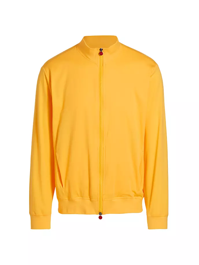 Трикотажная спортивная куртка One на молнии Kiton, желтый трикотажная спортивная куртка one на молнии kiton синий
