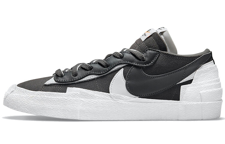 

Sacai x Nike Blazer Low Dark Grey Черно-белые кроссовки для скейтбординга унисекс