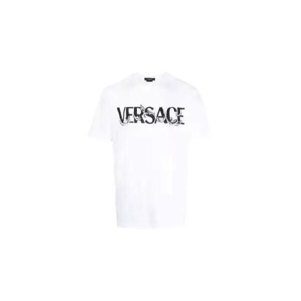 

Футболка logo-print short-sleeved t-shirt Versace, белый