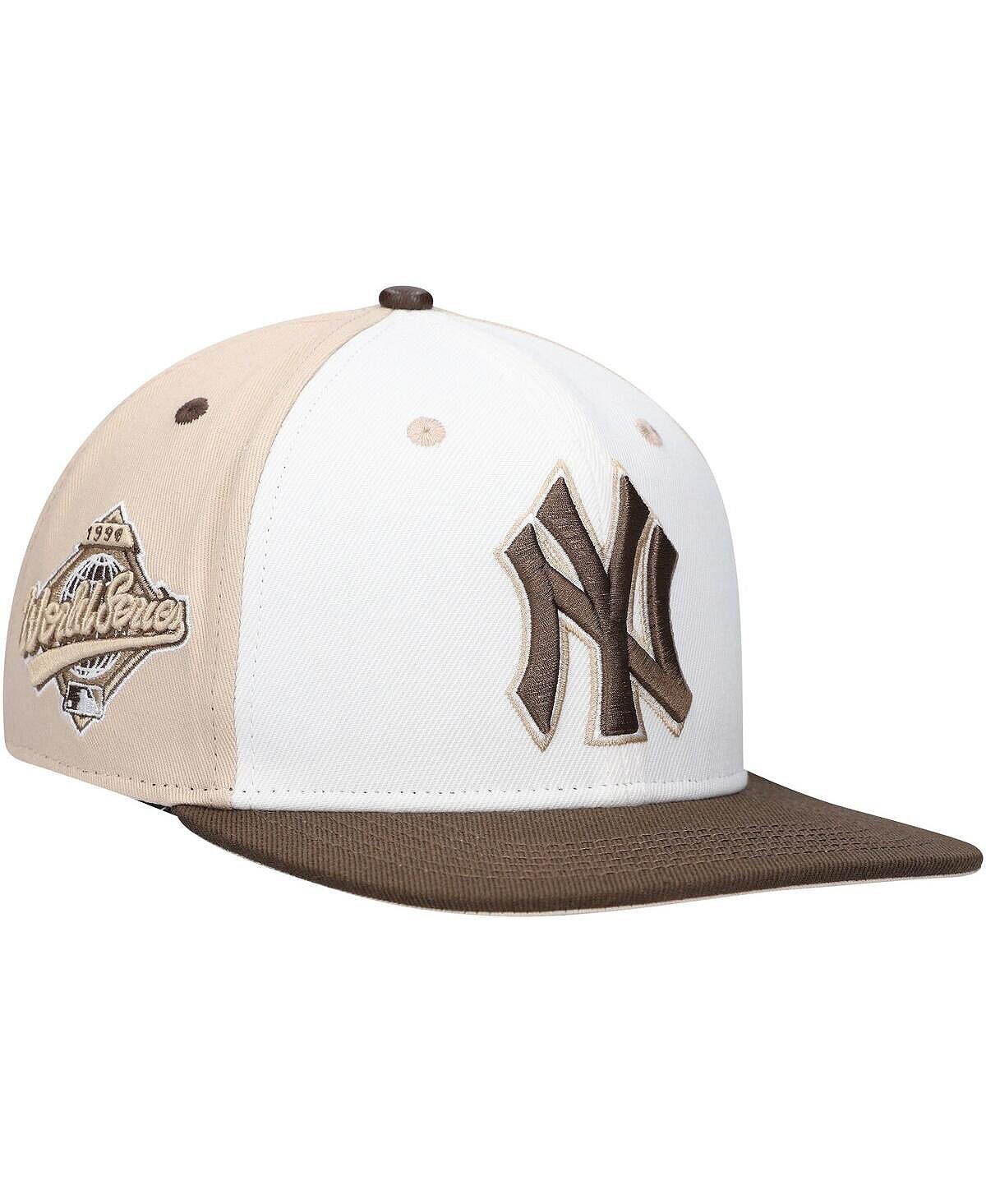 

Мужская бело-коричневая кепка New York Yankees Chocolate Ice Cream Drip Snapback Pro Standard