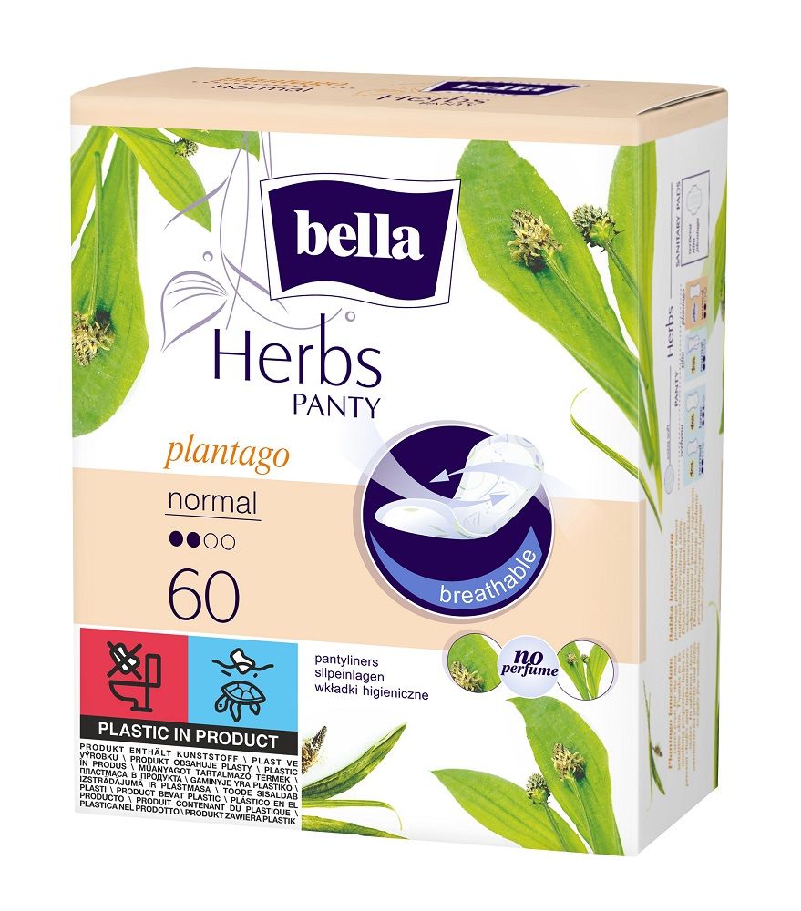 Bella Herbs Sensitive Plantago ежедневные прокладки, 60 шт.