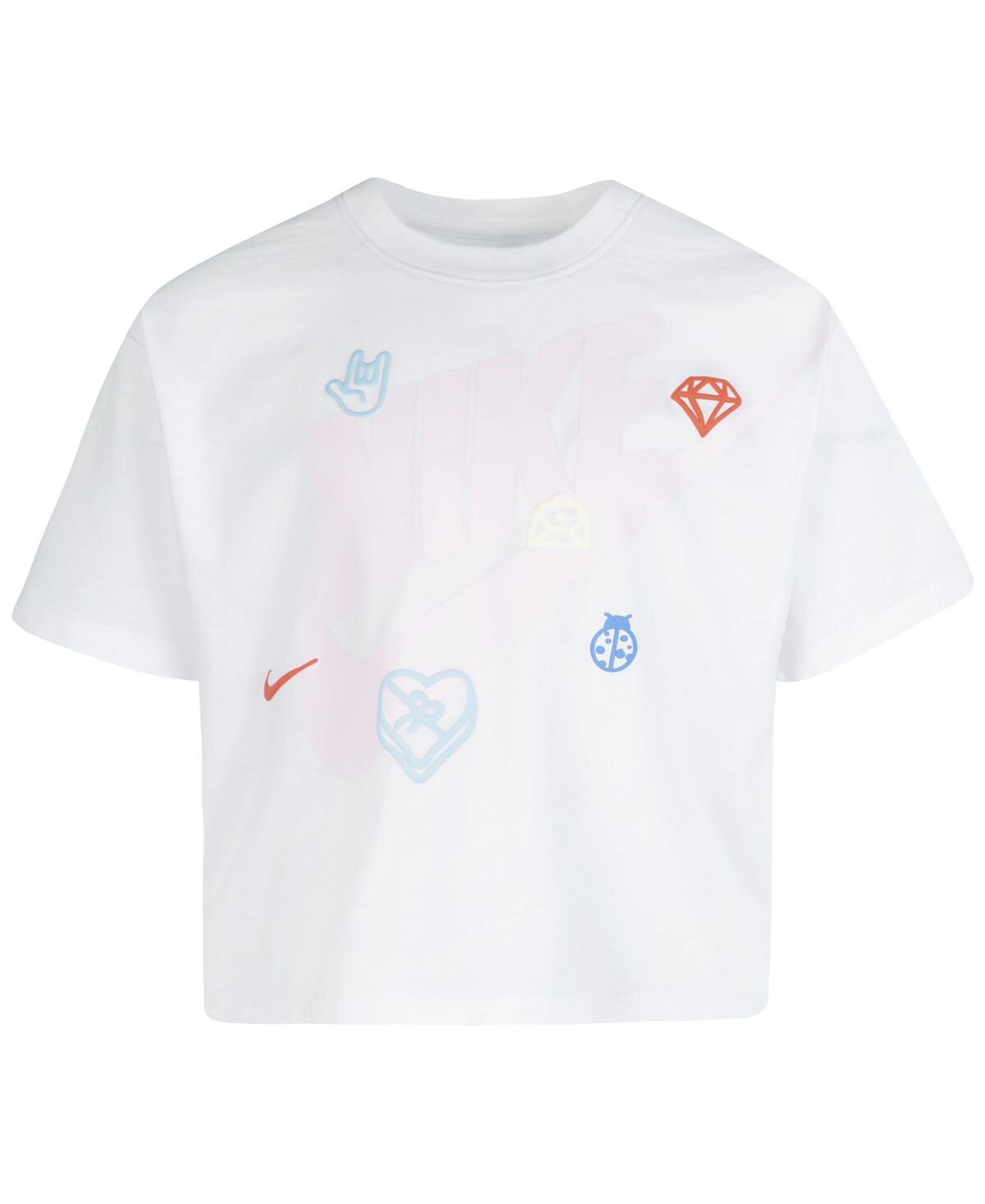

Свободная футболка с короткими рукавами Little Girls Love Icon Nike