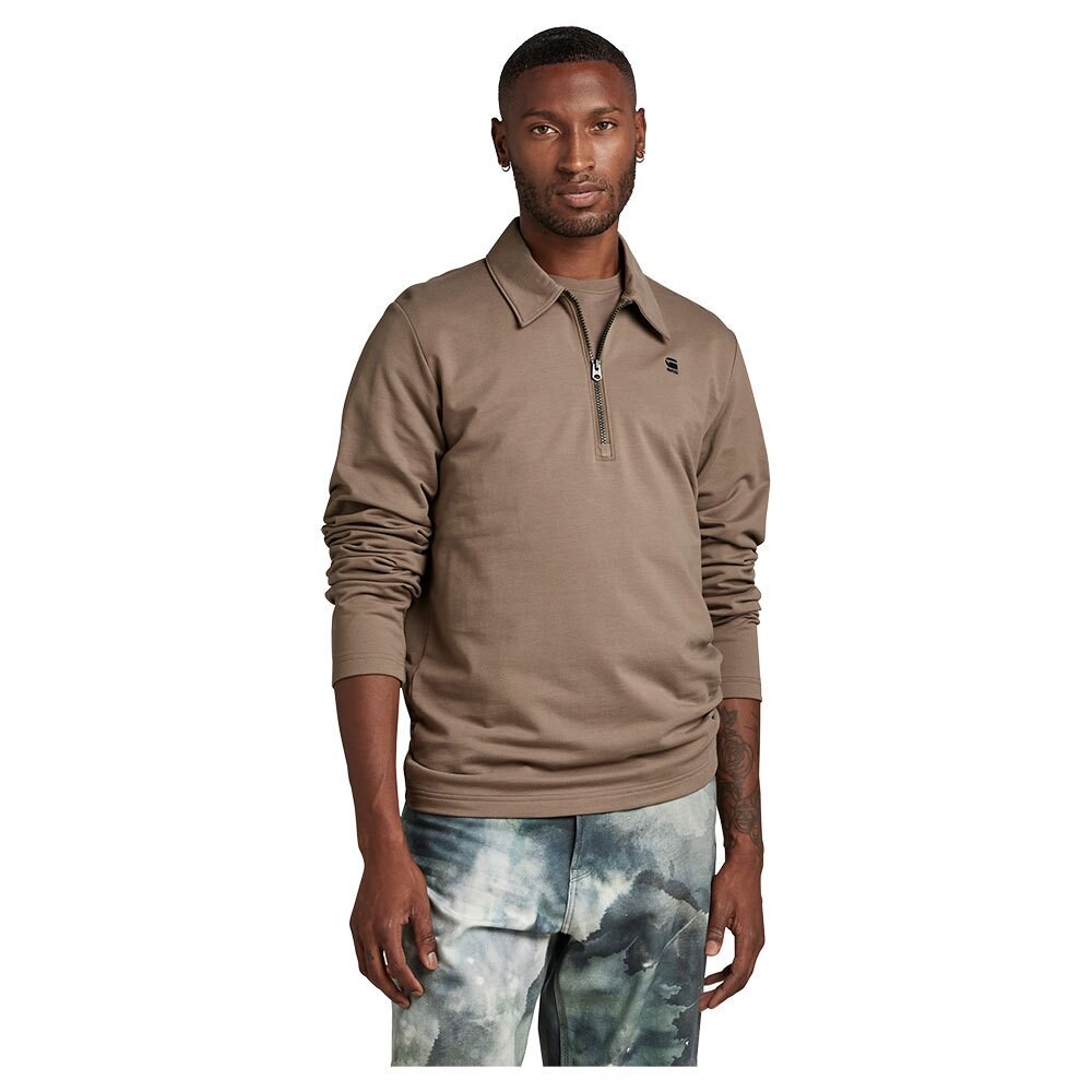

Поло с длинным рукавом G-Star Tweeter Regular Fit, коричневый