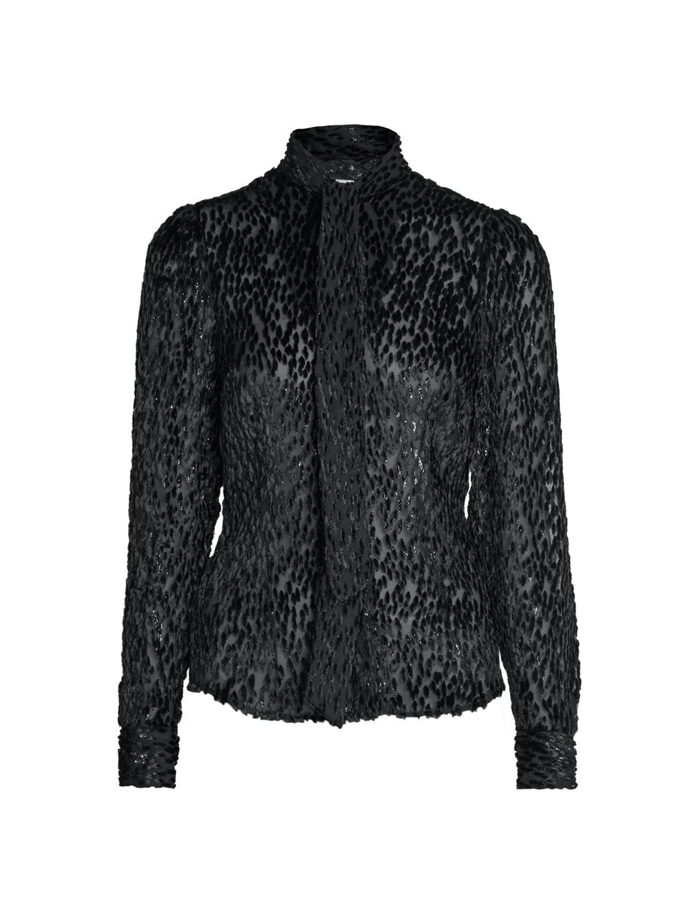 

Блузка Citra с узором и завязками на воротнике Dries Van Noten, черный