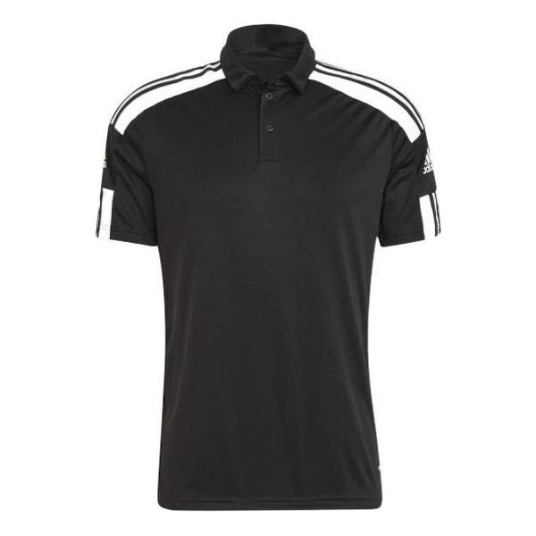 Футболка adidas Alphabet Logo Stripe Printing Short Sleeve Black Polo Shirt, черный