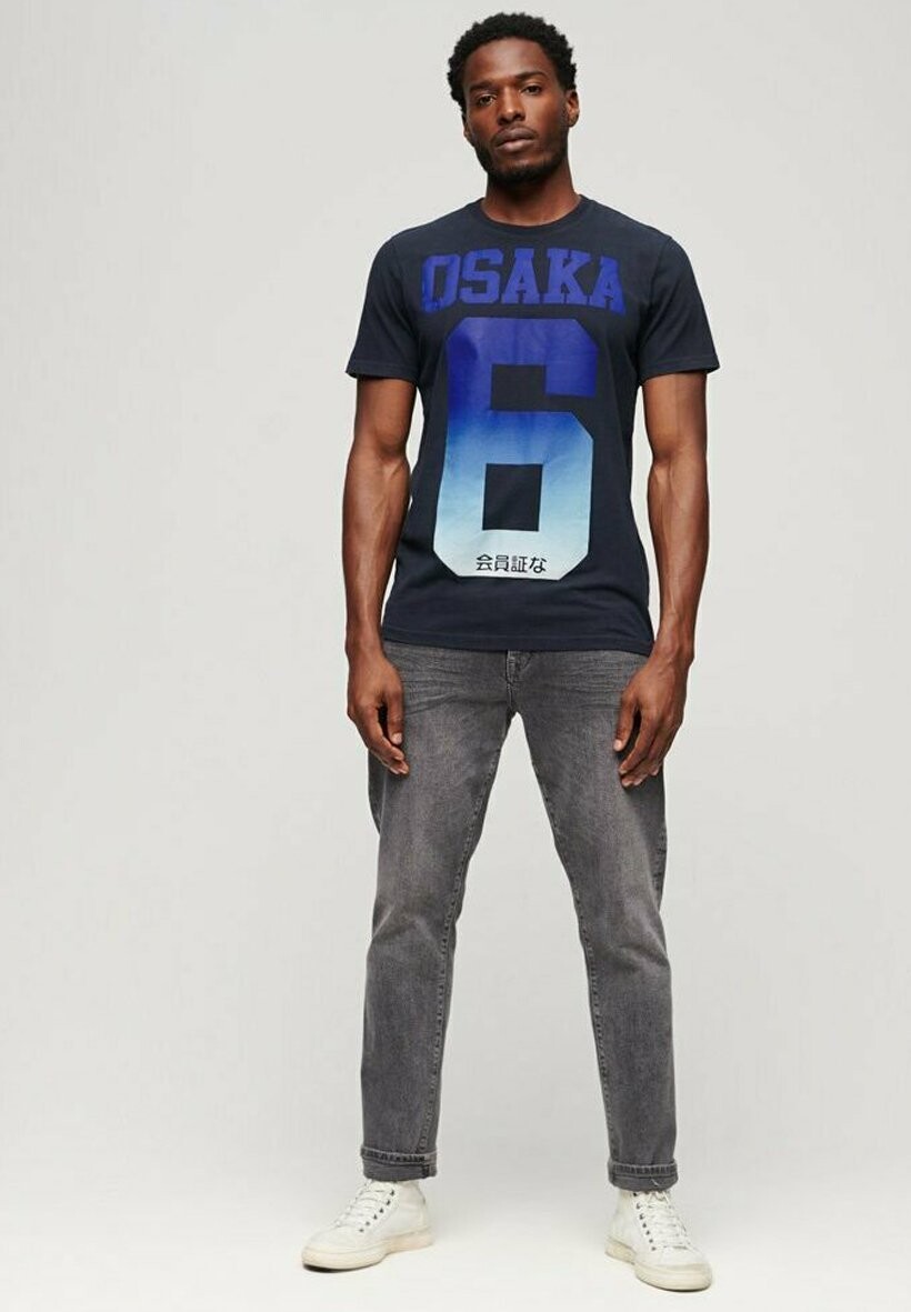 

Футболка с принтом OSAKA 6 CALI STANDARD Superdry, синий