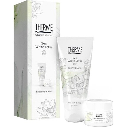 

Therme Zen White Lotus Сатин для душа + подарочный набор с маслом для тела