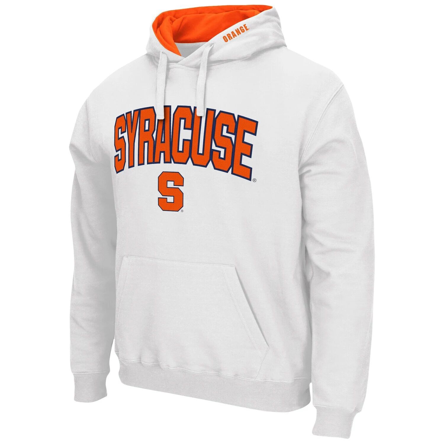 

Мужской белый пуловер с капюшоном Syracuse Orange Arch & Logo 3.0 Colosseum