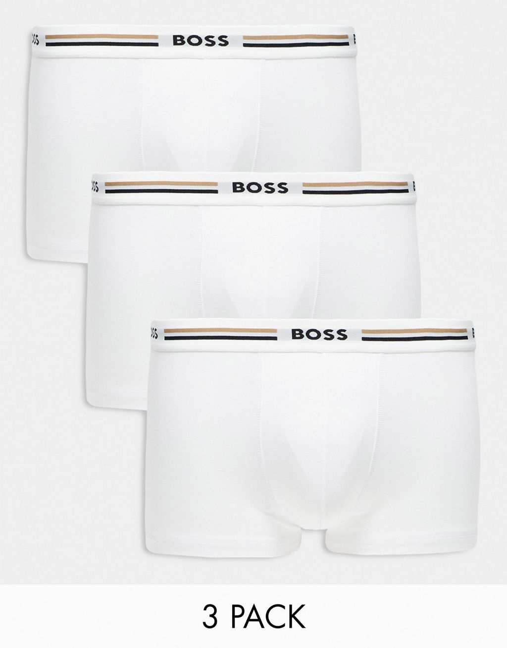 

Набор из трех белых трусов-боксеров BOSS Bodywear