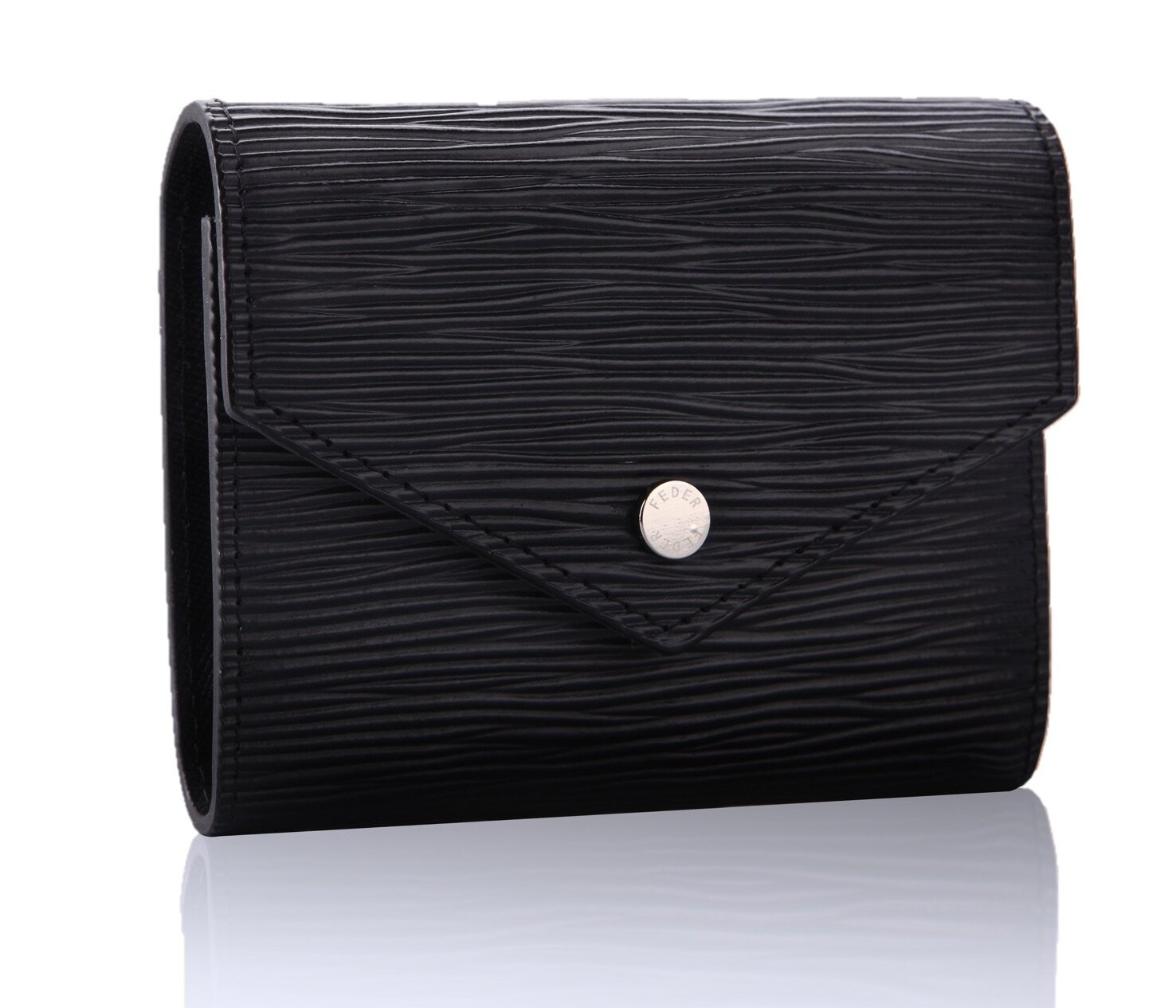 

Кошелек FEDER Leder für Damen + Geschenkbox, черный