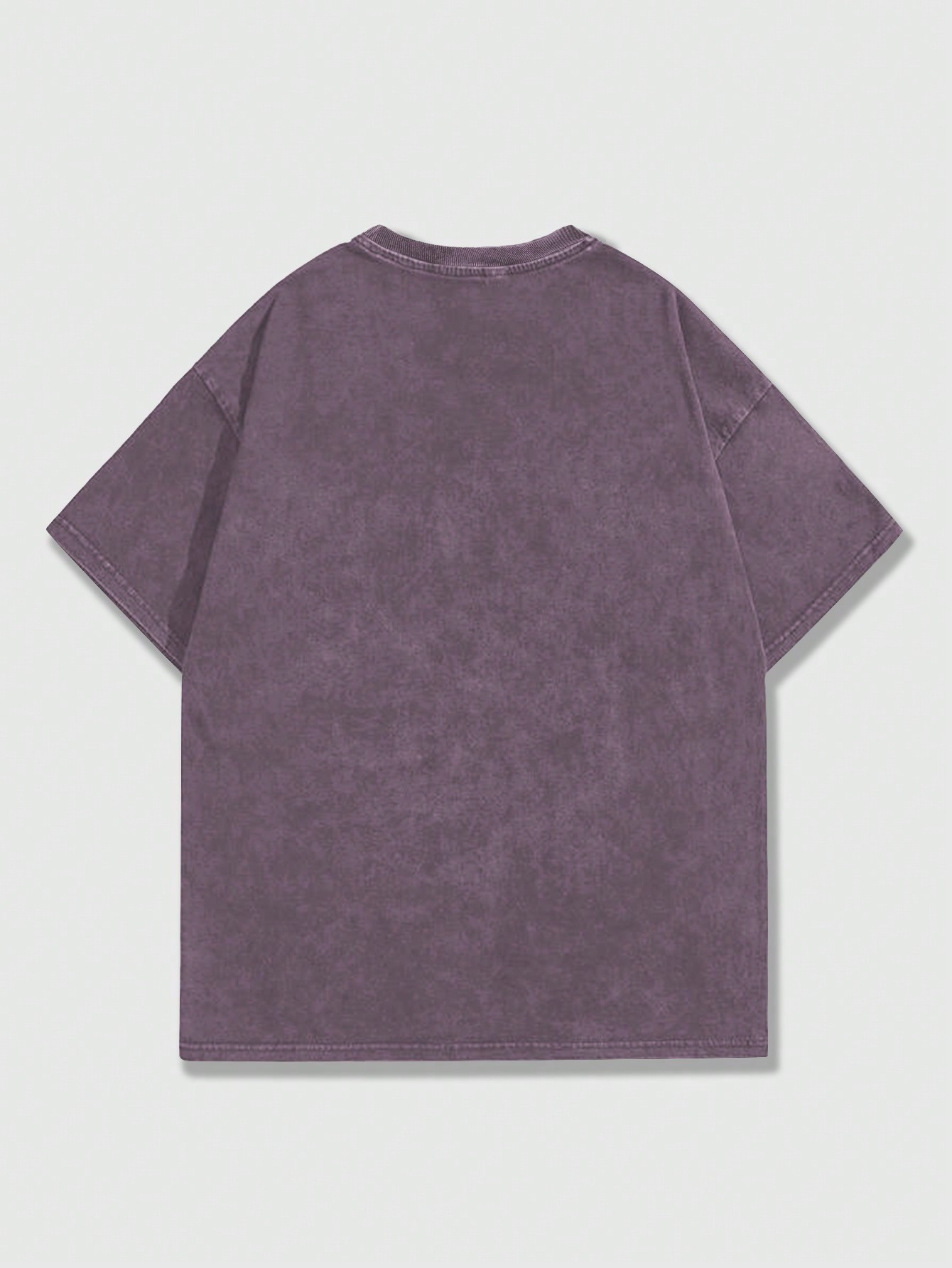 Мужская стираная футболка ROMWE Goth с размытым портретным принтом, фиолетовый