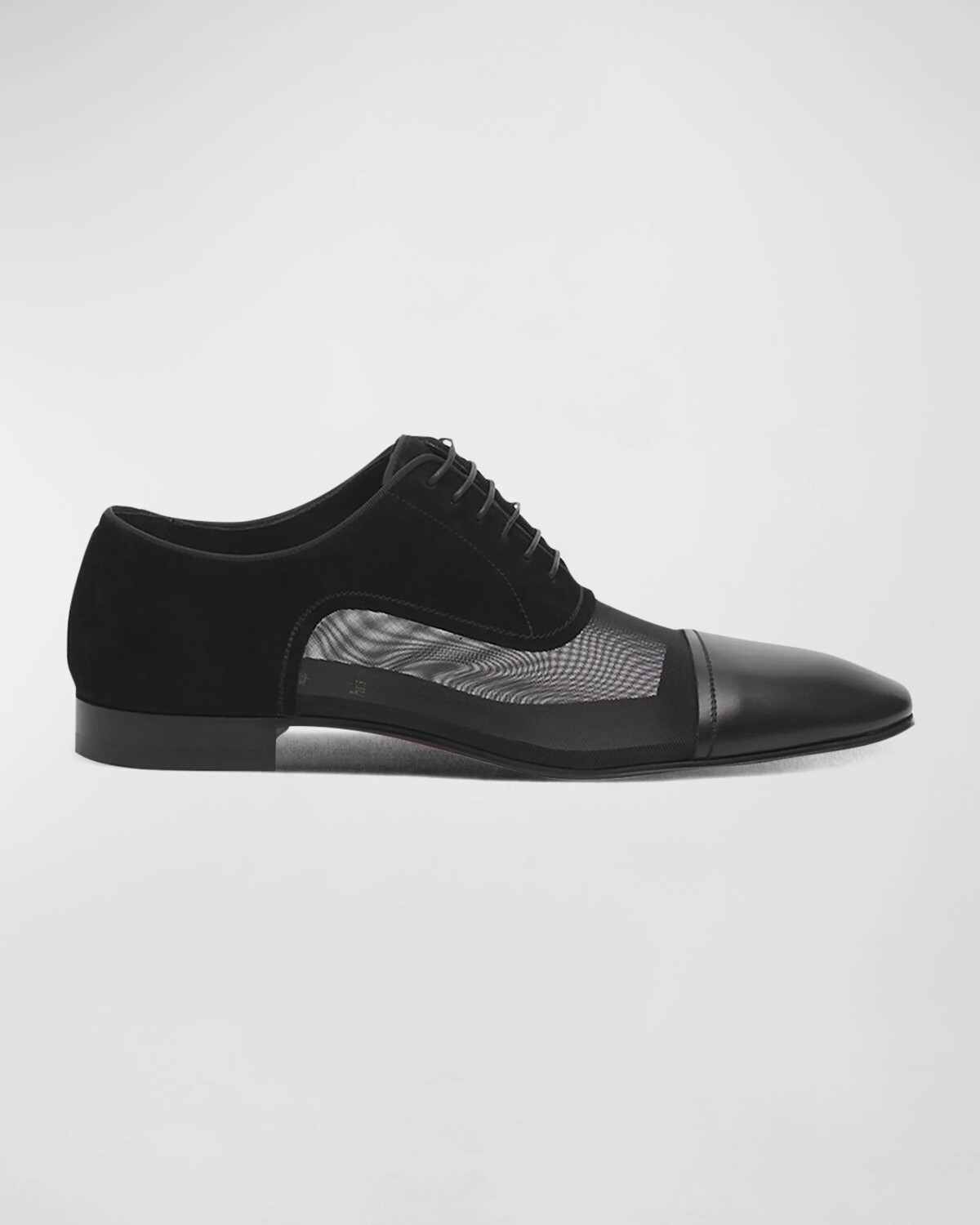 

Мужские оксфорды из кожи в сетку в стиле грегго Christian Louboutin, цвет Version Black