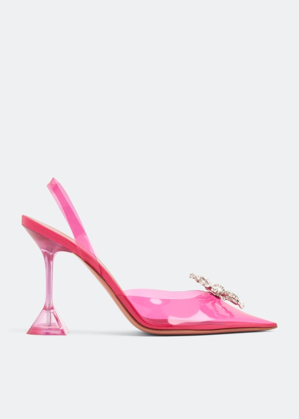 Туфли Amina Muaddi Rosie Sling, розовый цена и фото