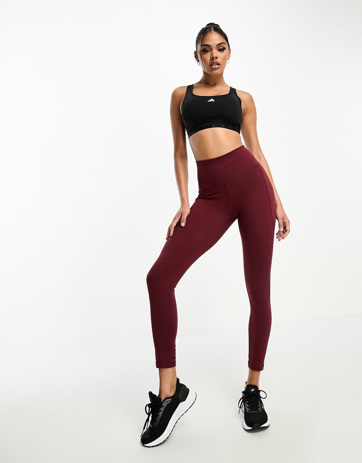 

Красные леггинсы adidas Training studio adidas performance, Красный