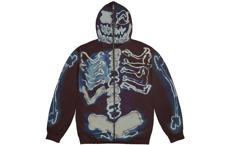 

Худи Travis Scott Cactus Jack For Fragment Skeleton Graffiti, чёрный, Черный