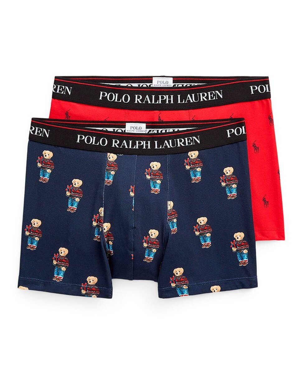 

Комплект из двух мужских хлопковых боксеров с микропринтом Polo Ralph Lauren, мультиколор