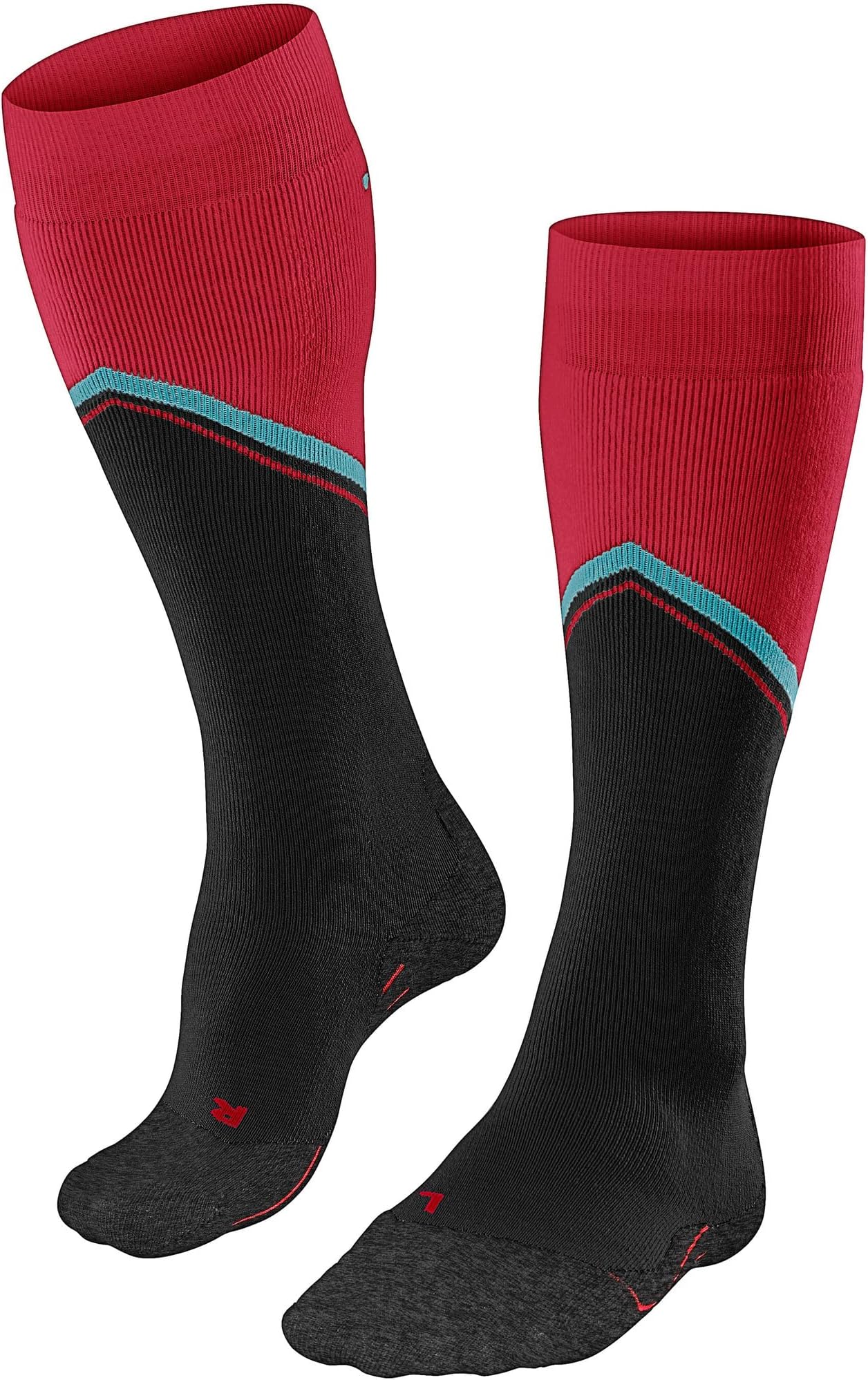 SK2 Горнолыжные носки до колена среднего размера Diagonal, 1 пара Falke, черный