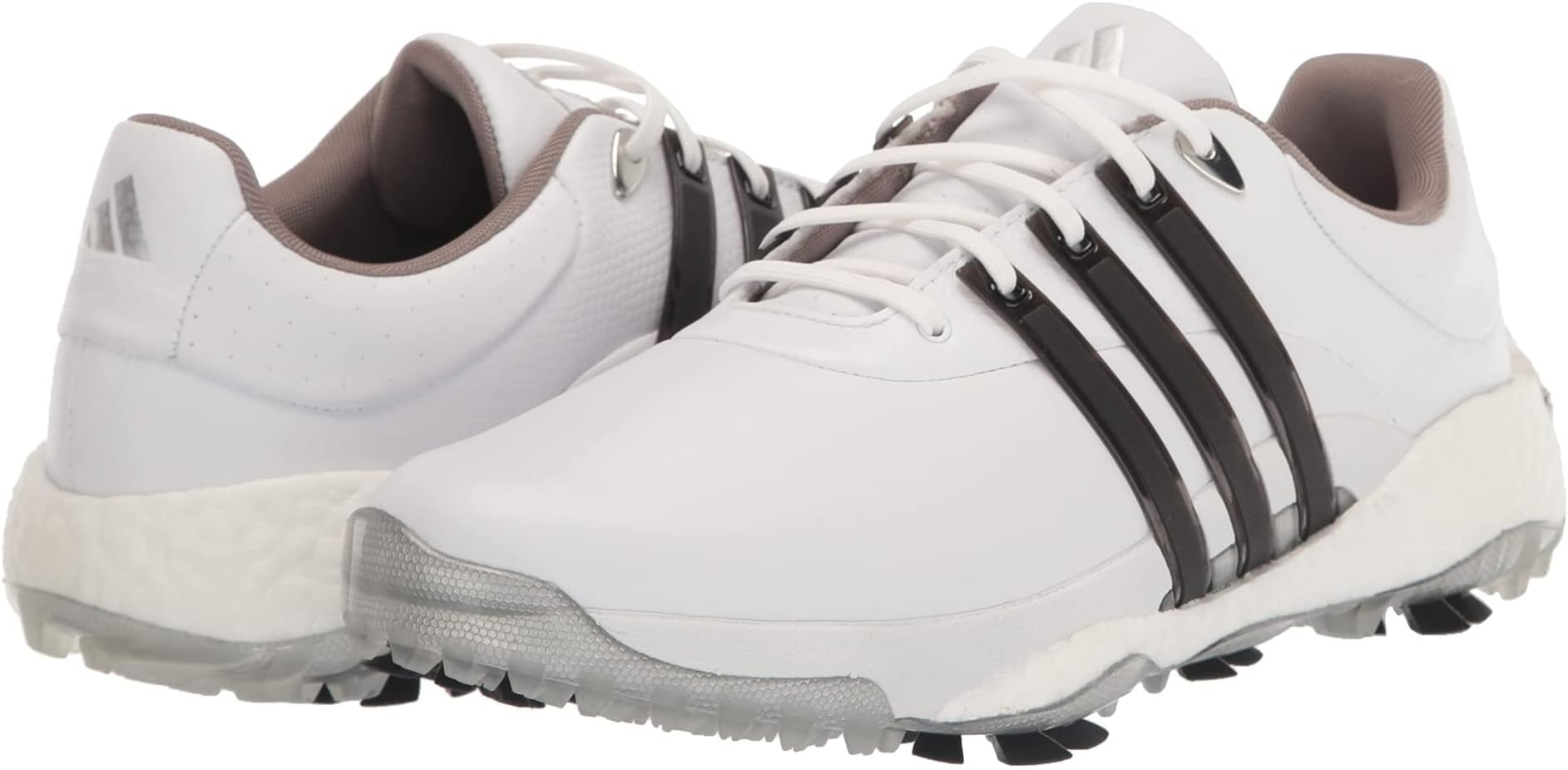 Кроссовки Tour360 22 Golf Shoes adidas, цвет Footwear White/Core Black/Silver Metallic