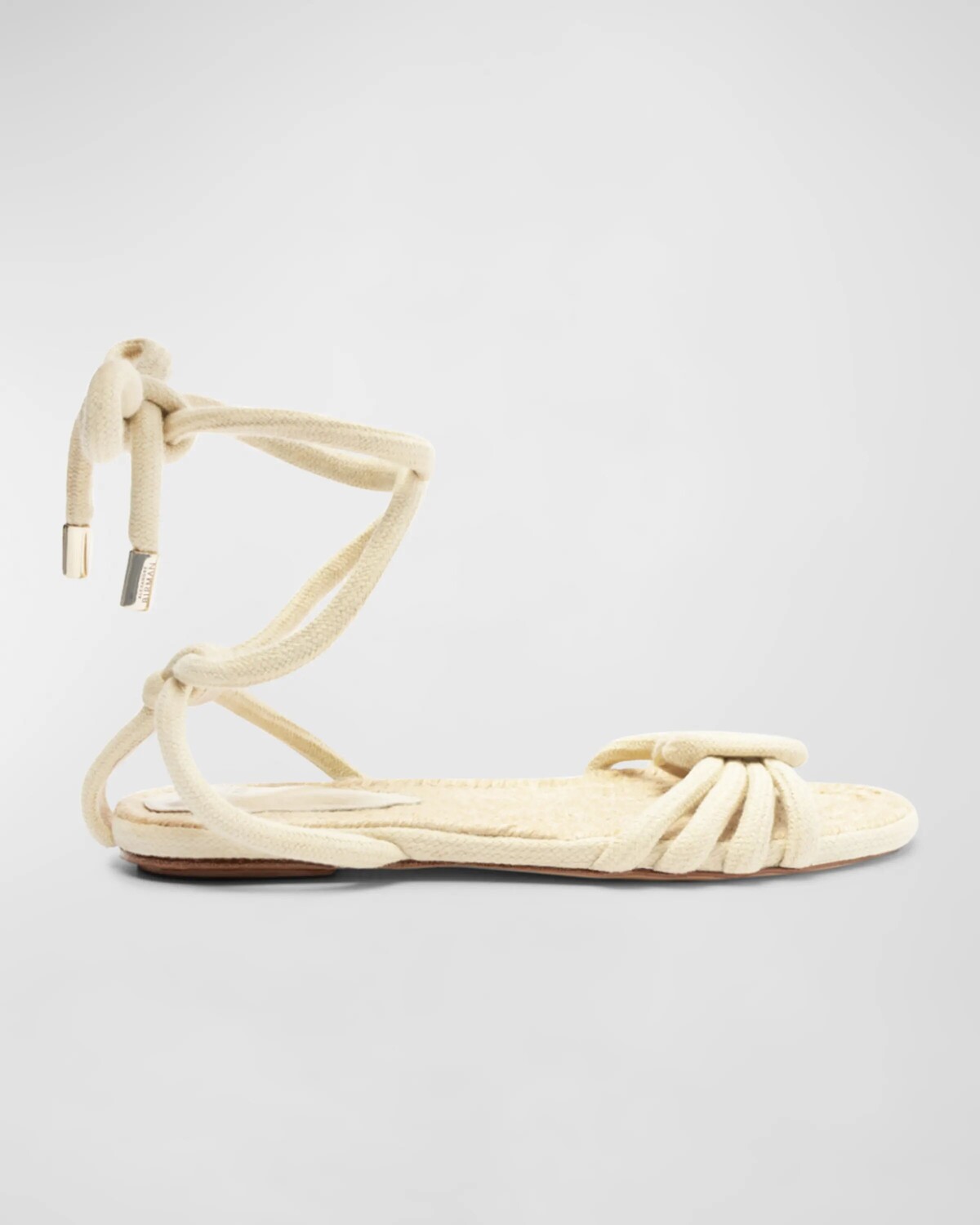 

Сандалии Vicky с завязками на щиколотке и узлом Alexandre Birman, цвет White